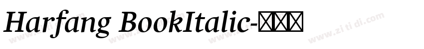 Harfang BookItalic字体转换